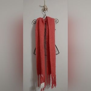 Lauren Conrad scarf tea rose 76" plus fringe soft and cozy.
